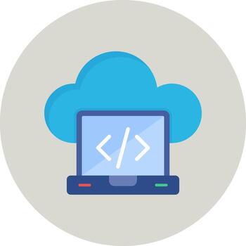 icono de vector de computación en la nube