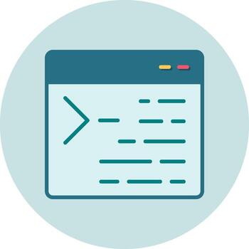 icono de vector de terminal de código