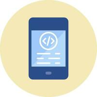 Mobile Coding Vector Icon