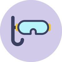 icono de vector de snorkel