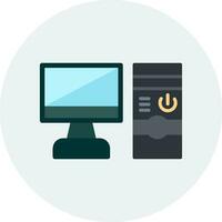 icono de vector de computadora