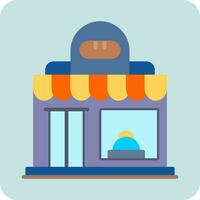 icono de vector de tienda de panadería