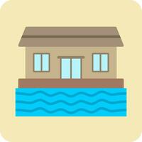 Houseboat Vector Icon