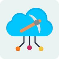 Cloud Mining Vector Icon