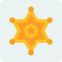 Sheriff Badge Vector Icon