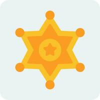 Sheriff Badge Vector Icon