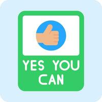 Yes You Can Vector Icon