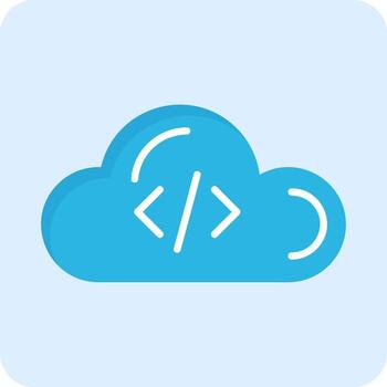 Cloud Coding Vector Icon