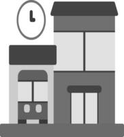 icono de vector de estación de autobús