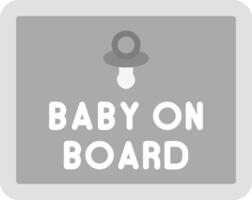 Baby On Board Vector Icon