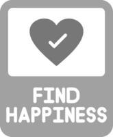 Find Happiness Vector Icon