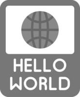 Hello World Vector Icon