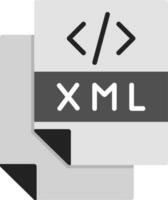 icono de vector de archivo xml