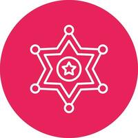 Sheriff Badge Vector Icon