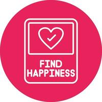 Find Happiness Vector Icon