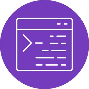 icono de vector de terminal de código