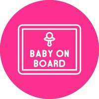 Baby On Board Vector Icon
