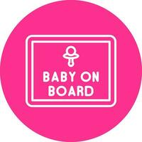 Baby On Board Vector Icon