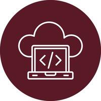 icono de vector de computación en la nube