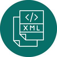 icono de vector de archivo xml