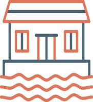 Houseboat Vector Icon