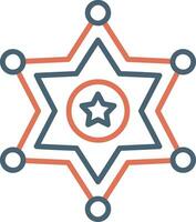 Sheriff Badge Vector Icon