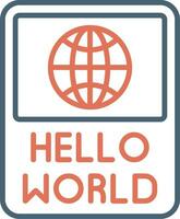 Hello World Vector Icon