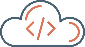 Cloud Coding Vector Icon