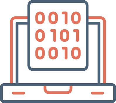 binario datos vector icono