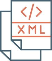 icono de vector de archivo xml