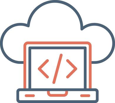 icono de vector de computación en la nube