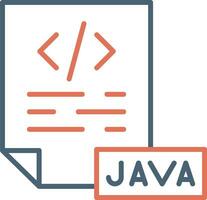 icono de vector de java