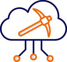 Cloud Mining Vector Icon