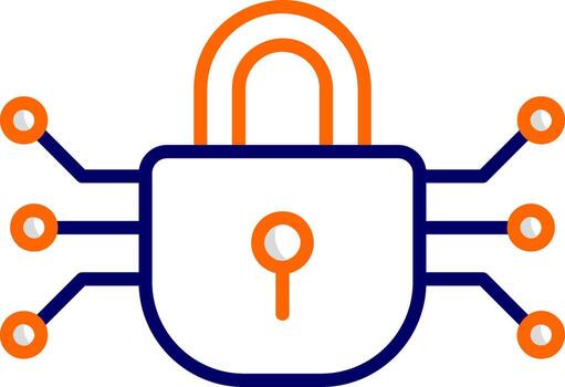 icono de vector de cifrado de datos