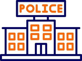 icono de vector de estación de policía