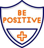 ser positivo vector icono