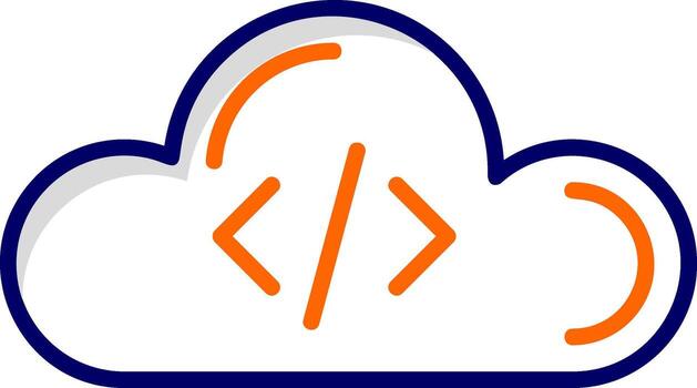 Cloud Coding Vector Icon