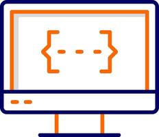 icono de vector de pantalla de monitor