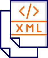 icono de vector de archivo xml