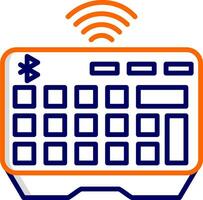 icono de vector de teclado inalámbrico