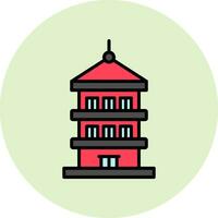 icono de vector de pagoda