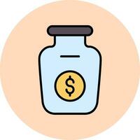 Money Jar Vector Icon