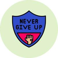 Never Give Up Vector Icon