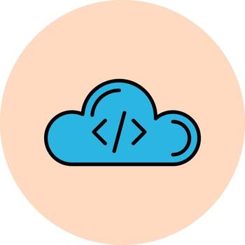 Cloud Coding Vector Icon