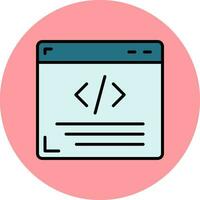 icono de vector de programación web