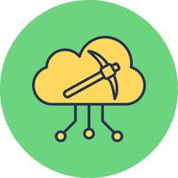 Cloud Mining Vector Icon