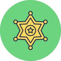 Sheriff Badge Vector Icon