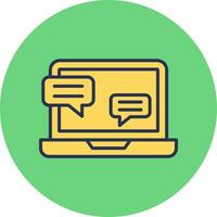 Online Interview Vector Icon