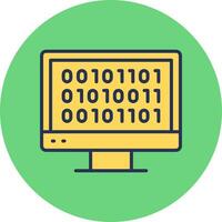 Binary Code Vector Icon
