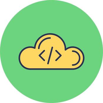 Cloud Coding Vector Icon